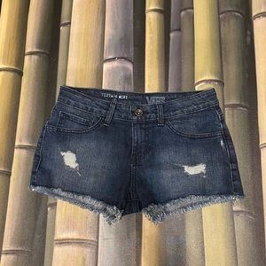 Vans -Destroyed Mini Denim Cut Off Jeans Shorts 3